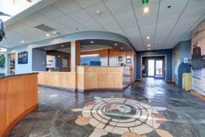 front desk in the lobby